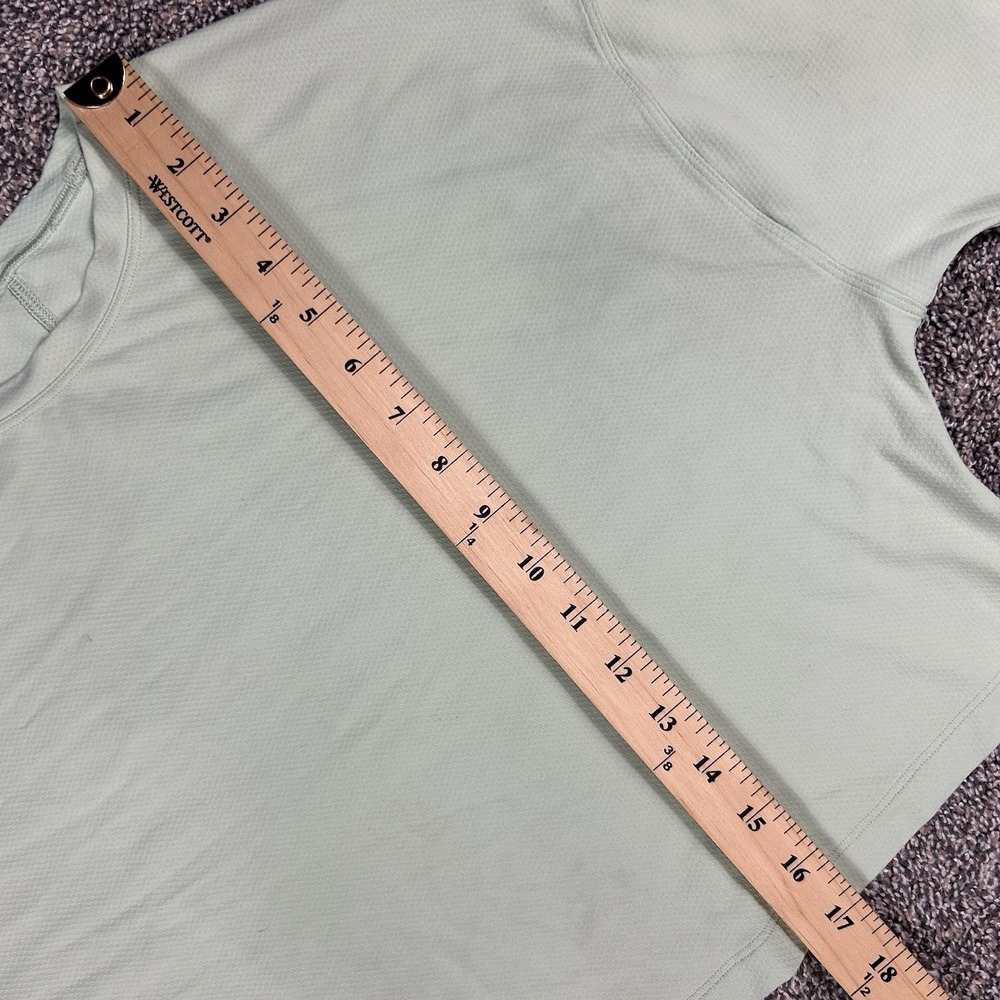 Lululemon Hold Tight Cropped Top T-Shirt Long Sleeve Light Green Women No Sz Tag - Picture 7 of 9